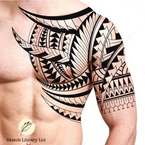 80 Polynesian Tattoo stamps, Procreate Brushes for Ipad & Ipad Pro