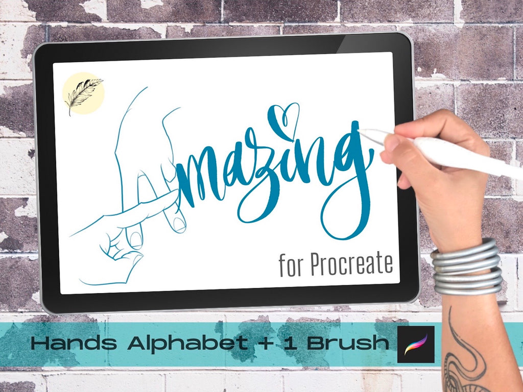 26 Hands GRAFFITI Lettering + 1 brush // Brushes for Procreate