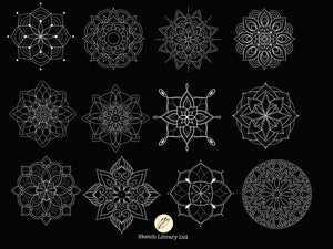 40 Mandalas Stamps - Brushes for Procreate - ornamental Tattoo design